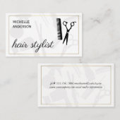 Klassischer Gold Border Hair Stylist | Salon Visitenkarte (Vorne/Hinten)
