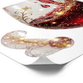 Klassischer Gold ROTWEIN Poster (Ecke)