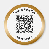 Klassischer Goldener Benutzerdefinierter QR-Code & Magnet (Vorne)