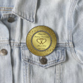 Klassischer goldener Hochzeitstag-Knopf Button (Beispiel)