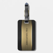 Klassischer goldener Streifen auf Schwarzem | Gepäckanhänger (Rückseite vertikal)
