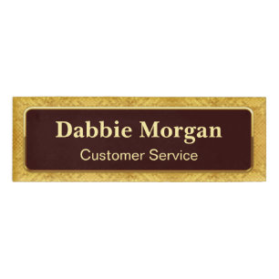Klassischer GoldGlitzer-Rahmen und Name-Titel Namenschild