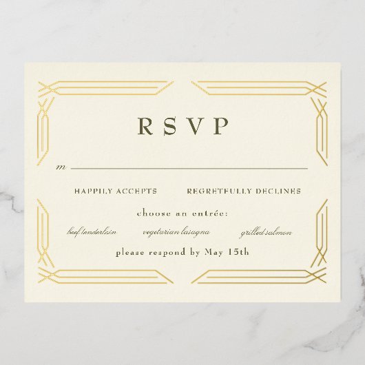 Klassischer Goldschmied Byzantinischer UAWG Folie Einladungspostkarte (Vorderseite)