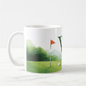 Klassischer Golf Buggy mit individuellem Monogramm Kaffeetasse (Links)