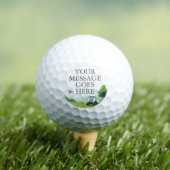 Klassischer Golf Buggy personalisierte Nachricht Golfball (Insitu T-Shirt)