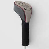 Klassischer Golf Club Burgund Piping Golf Headcover (angewinkelt)