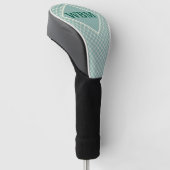 Klassischer Golf Head Cover mit individueller Mono Headcover (angewinkelt)