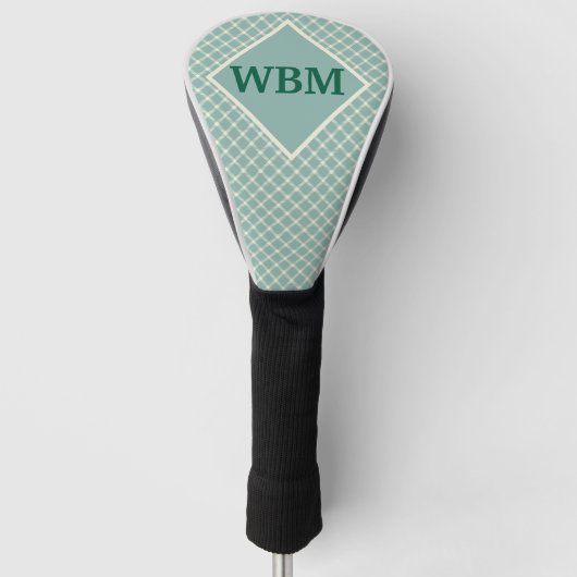 Klassischer Golf Head Cover mit individueller Mono Headcover (Vorderseite)