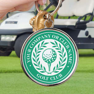 Klassischer Golf-Siegeskranz mit individuellem Nam Schlüsselanhänger