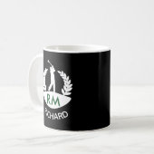 KLASSISCHER GOLFER MONOGRAMM NAME KAFFEETASSE (Vorderseite Links)