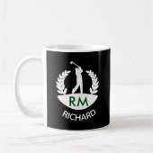 KLASSISCHER GOLFER MONOGRAMM NAME KAFFEETASSE (Links)
