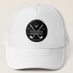 Klassischer Golfschläger Name Logo Truckerkappe