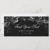 Klassischer Gothic Black Hanging Seating Chart Hea (Rückseite)