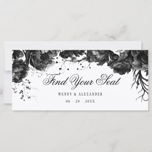 Klassischer Gothic White Hanging Seating Chart Hea (Rückseite)