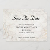 Klassischer grauer Marmor Save the Date (Vorne/Hinten)
