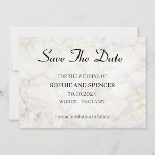 Klassischer grauer Marmor Save the Date