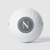 Klassischer, grauer, Personalisierter Monogramm-Le Golfball (Vorderseite)