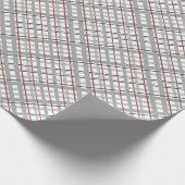 Klassischer grauer Tartan-kariertes Muster Geschenkpapier (Ecke)