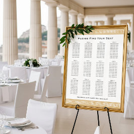 Klassischer griechischer Key 12 Tables Sitzplan Go Poster