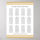 Klassischer griechischer Key 12 Tables Sitzplan Go Poster (Vorne)