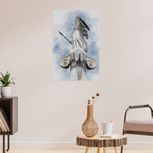 Klassischer griechischer Statue Athene-Fotoabzug – Poster (Wohnzimmer 3)