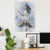 Klassischer griechischer Statue Athene-Fotoabzug – Poster (Heimbüro)