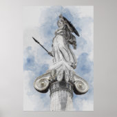 Klassischer griechischer Statue Athene-Fotoabzug – Poster (Vorne)