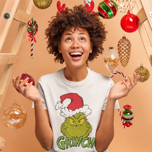 Klassischer Grinch Artig oder unartig Tri-Blend Shirt
