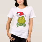 Klassischer Grinch | Artig oder unartig Tri-Blend Shirt (Vorderseite)