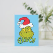 Klassischer Grinch | Böse oder Braver Feiertagspostkarte (Stehend Vorderseite)