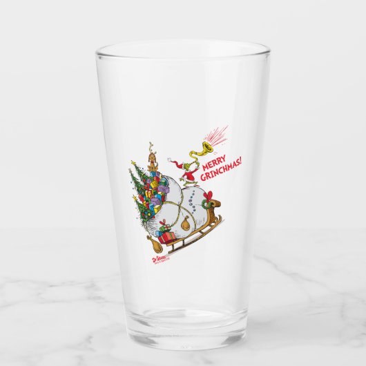 Klassischer Grinch | Fröhliche Grinchmas! Glas (Vorderseite)
