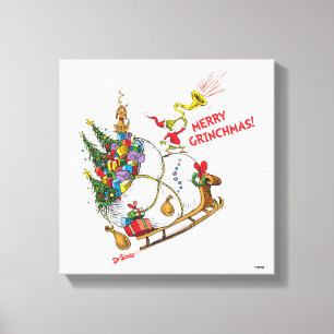 Klassischer Grinch Fröhliche Grinchmas! Leinwanddruck