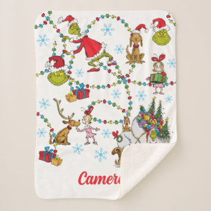 Klassischer Grinch   Grinch & Max mit Schlitten Sherpadecke