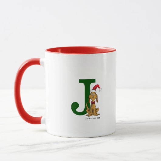Klassischer Grinch Max | Monogramm J Tasse (Links)