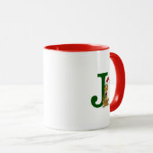 Klassischer Grinch Max | Monogramm J Tasse (VorderseiteRechts)