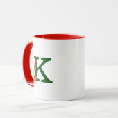 Klassischer Grinch Max | Monogramm K Tasse (Vorderseite Links)