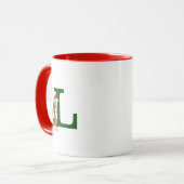 Klassischer Grinch Max | Monogramm L Tasse (Vorderseite Links)