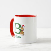 Klassischer Grinch Max | Name & Monogramm B Tasse (Vorderseite Links)