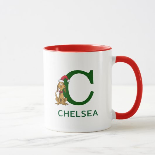 Klassischer Grinch Max | Name & Monogramm C Tasse (Rechts)