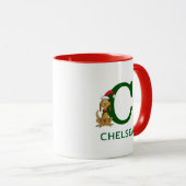 Klassischer Grinch Max | Name & Monogramm C Tasse (VorderseiteRechts)