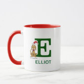 Klassischer Grinch Max | Name & Monogramm E Tasse (Links)