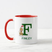 Klassischer Grinch Max | Name & Monogramm F Tasse (Links)