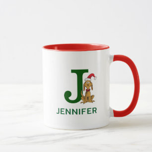 Klassischer Grinch Max   Name & Monogramm J Tasse