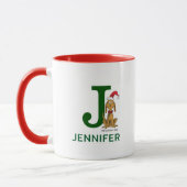 Klassischer Grinch Max | Name & Monogramm J Tasse (Links)