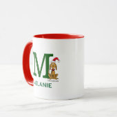 Klassischer Grinch Max | Name & Monogramm M Tasse (Vorderseite Links)