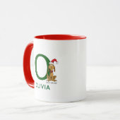 Klassischer Grinch Max | Name & Monogramm O Tasse (Vorderseite Links)