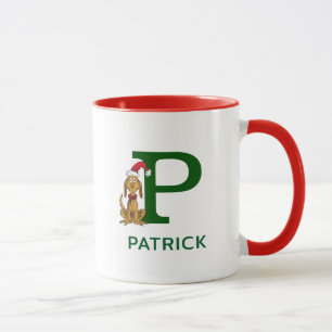 Klassischer Grinch Max   Name & Monogramm P Tasse