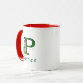 Klassischer Grinch Max | Name & Monogramm P Tasse (Vorderseite Links)