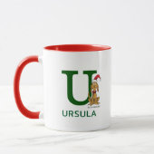 Klassischer Grinch Max | Name & Monogramm U Tasse (Links)