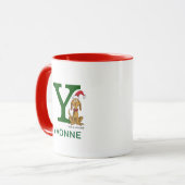 Klassischer Grinch Max | Name & Monogramm Y Tasse (Vorderseite Links)
